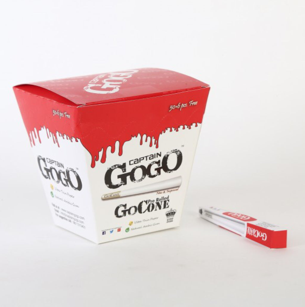 CAPTAIN GOGO WHITE PRE ROLLED CONES - PACK OF 56