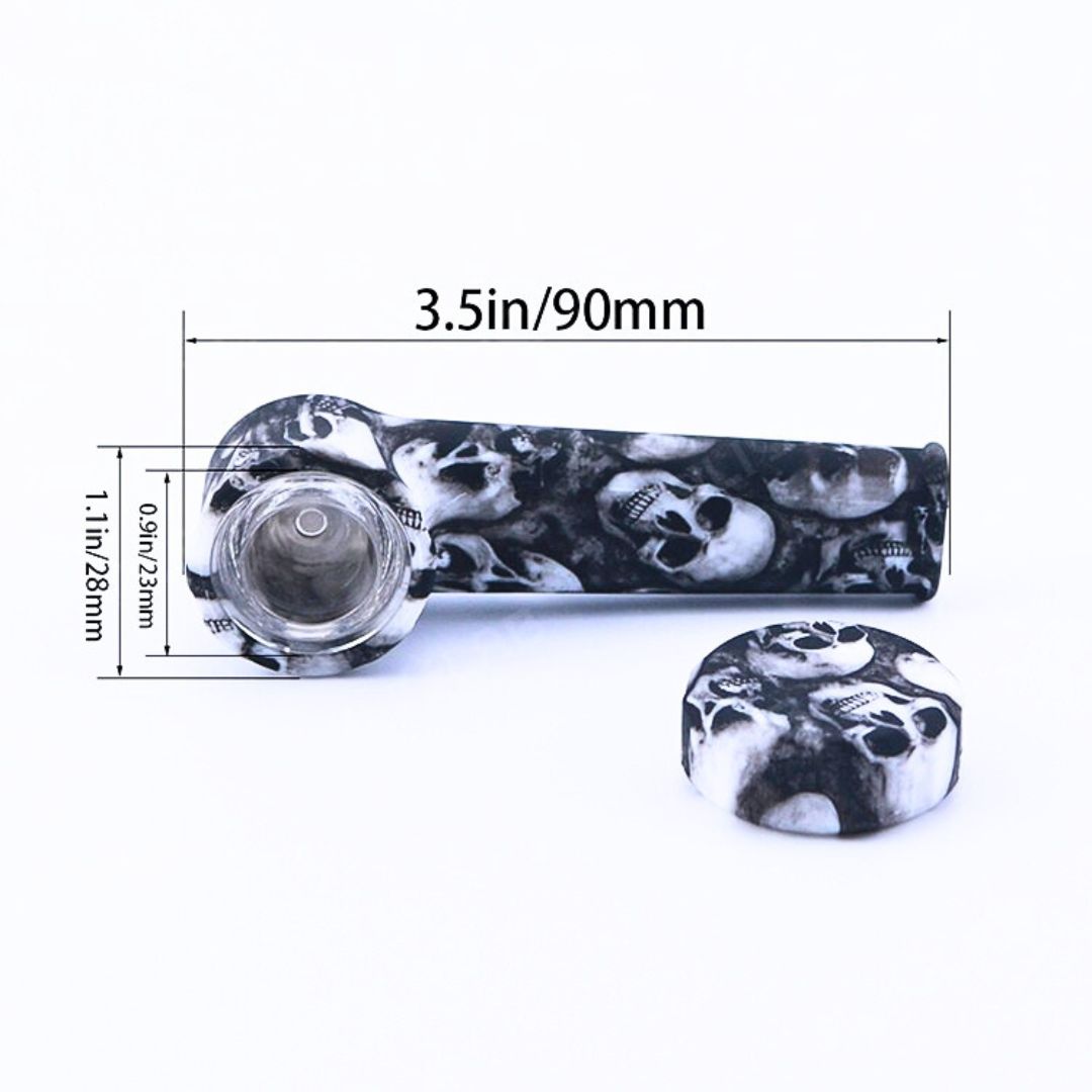Silicone Smoking Hand Pipe with Caps