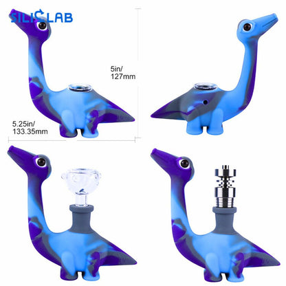 Dinosaur Bubbler Silicone Water Pipe