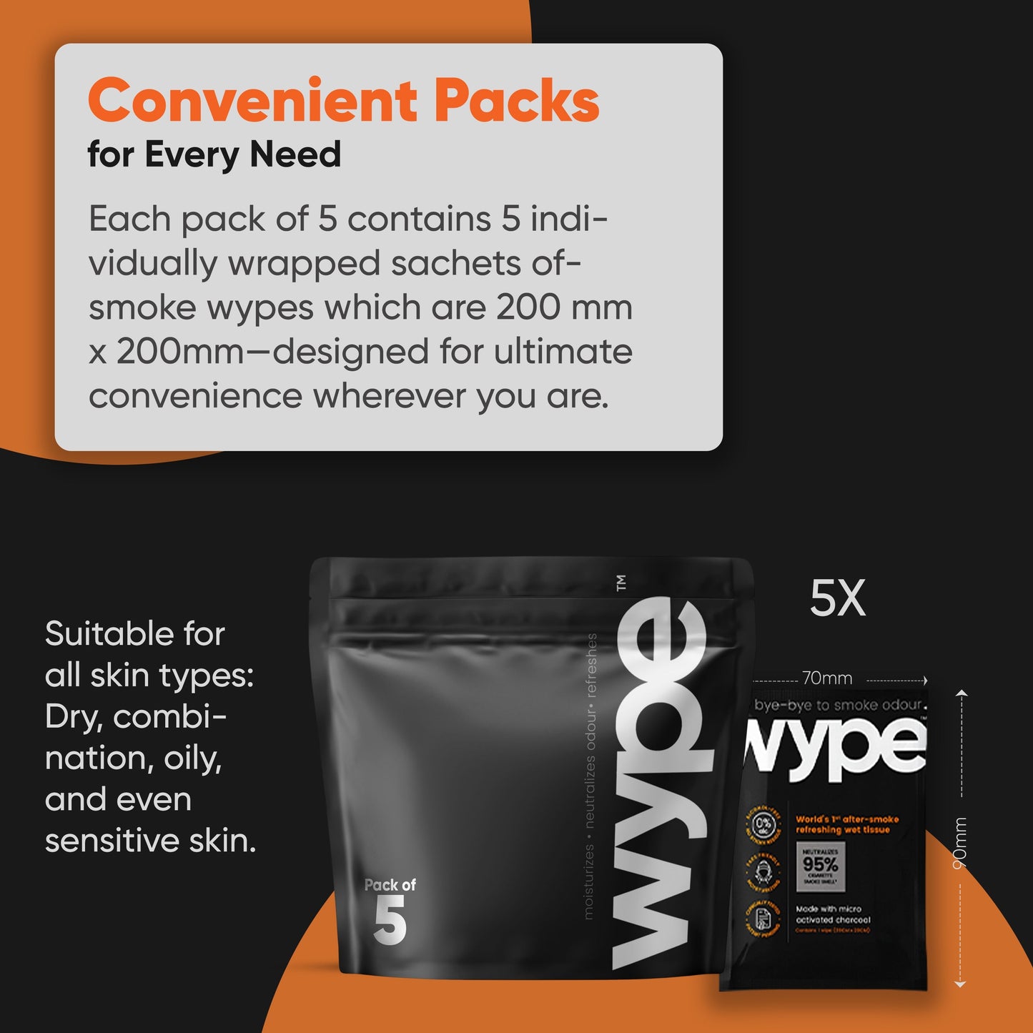 Wype - After Smoke Odour Neutralizing & Refreshing Wet Wipes