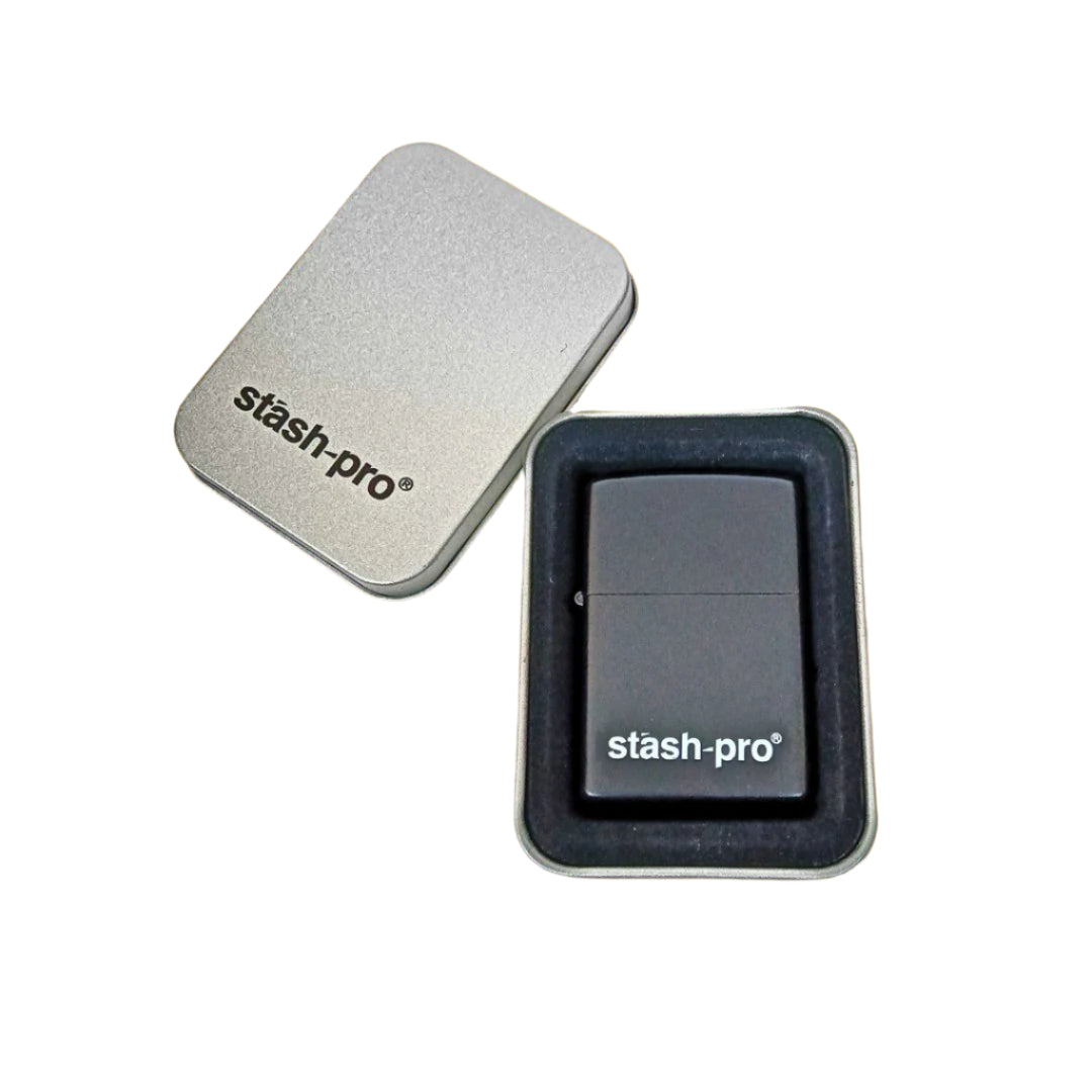 Stash-Pro Flip Top Lighter With Metal Case