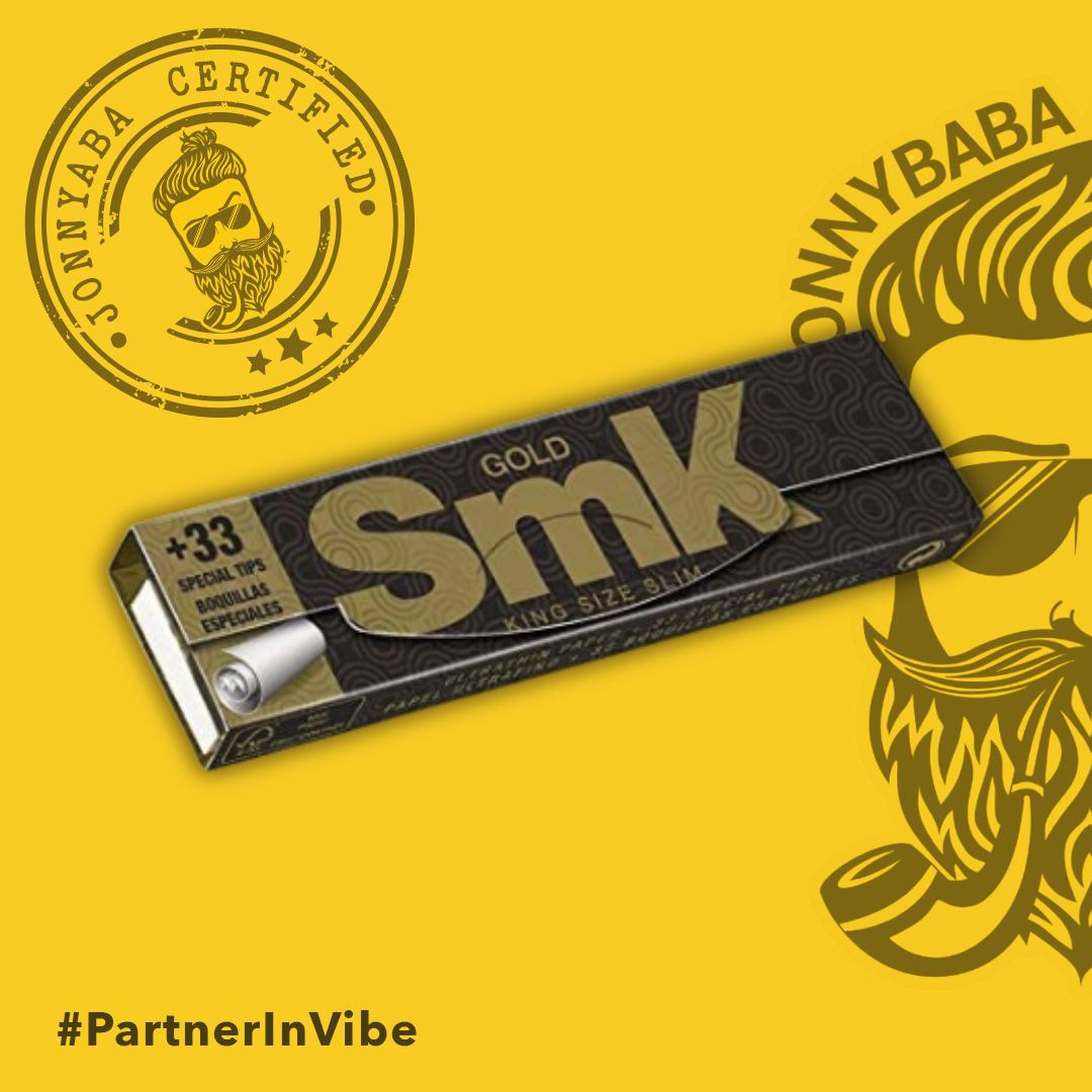 SMK Gold King Size Slim With Tips -  33 Sheets + 33 Tips