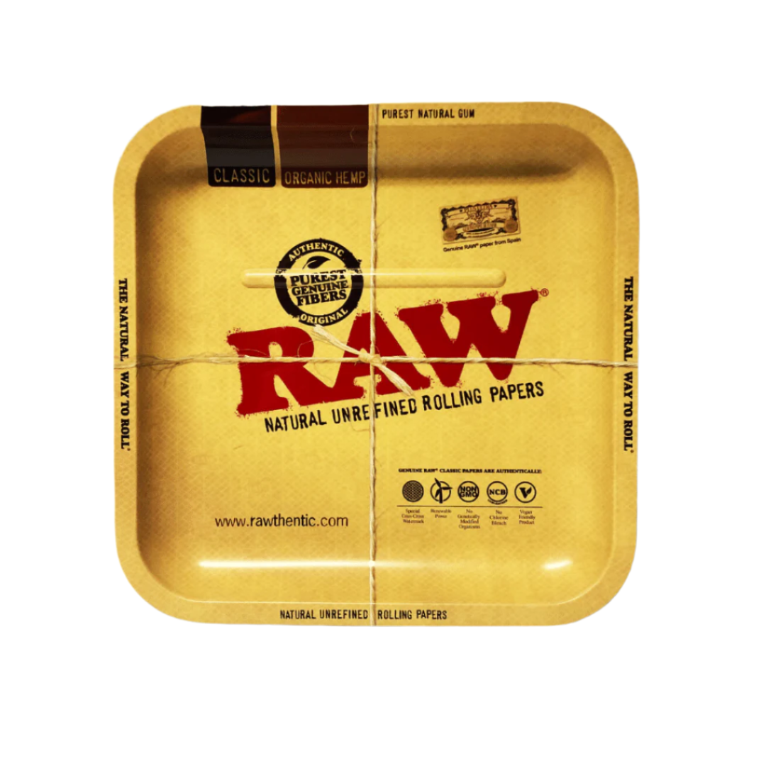 Raw Metal Square Rolling Tray - Small