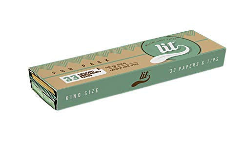 LIT Pro Pack Brown Paper Rolling Papers with Attached Lits Tray