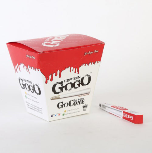 CAPTAIN GOGO WHITE PRE ROLLED CONES - PACK OF 56