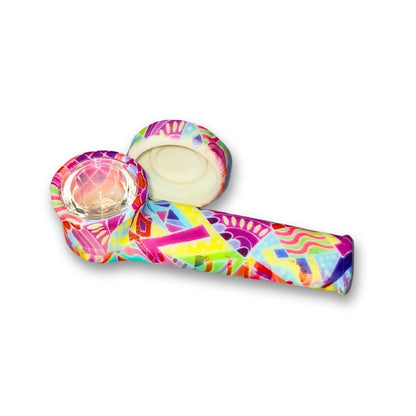 Silicone Smoking Hand Pipe with Caps