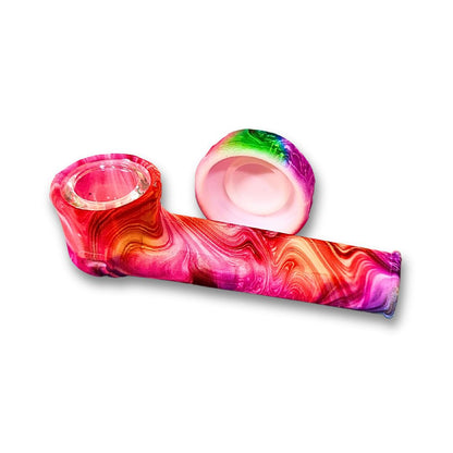 Silicone Smoking Hand Pipe with Caps