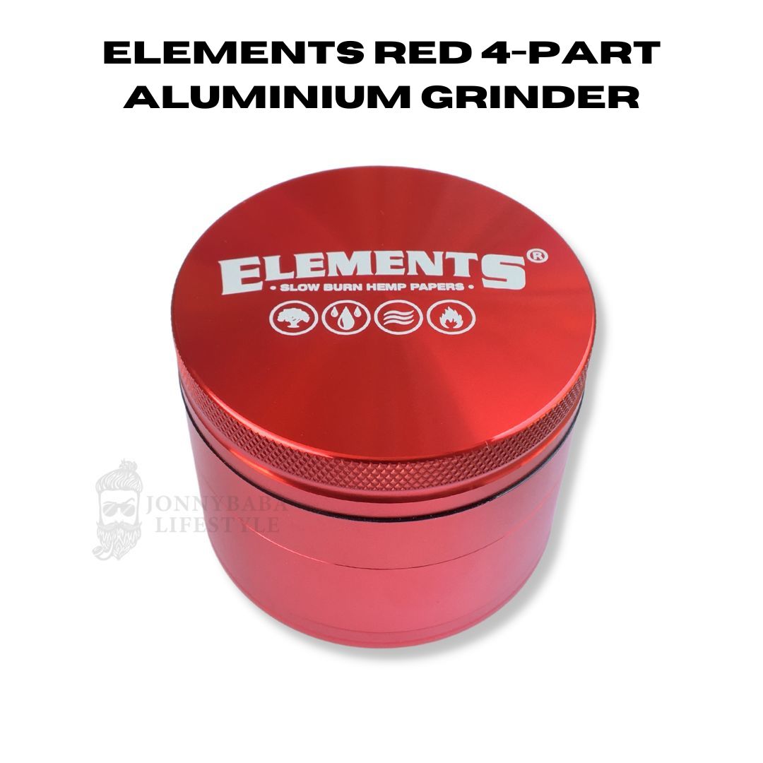 Elements Aluminium Red Grinder/Crusher - Mini (40mm)
