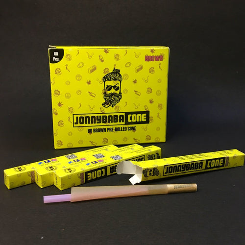 Jonnybaba King Size Unbleached (Brown) Cone - Box