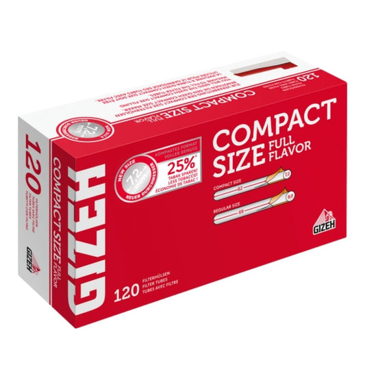Gizeh Compact slim Filter Cigarette Tubes - ( Pack of 120)