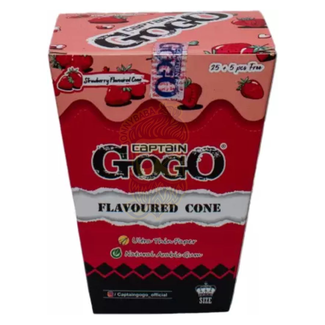 Gogo Strawberry Flavored Pre-rolled Cones - Pack of 30