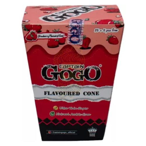 Gogo Strawberry Flavored Pre-rolled Cones - Pack of 30