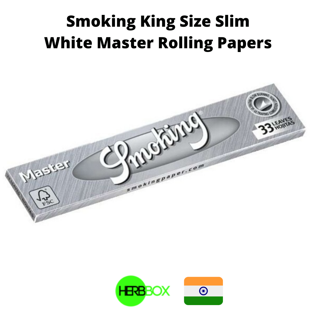 Smoking Silver King Size Slim Rolling Papers