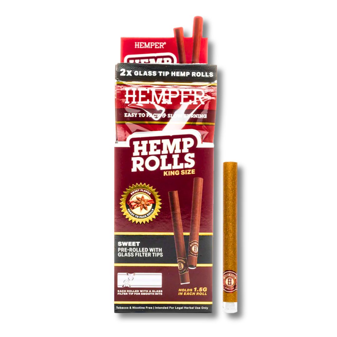 Hemper Glass Tip Hemp Rolls King Size