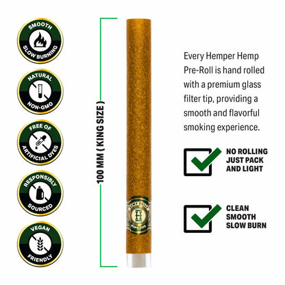 Hemper Glass Tip Hemp Rolls King Size