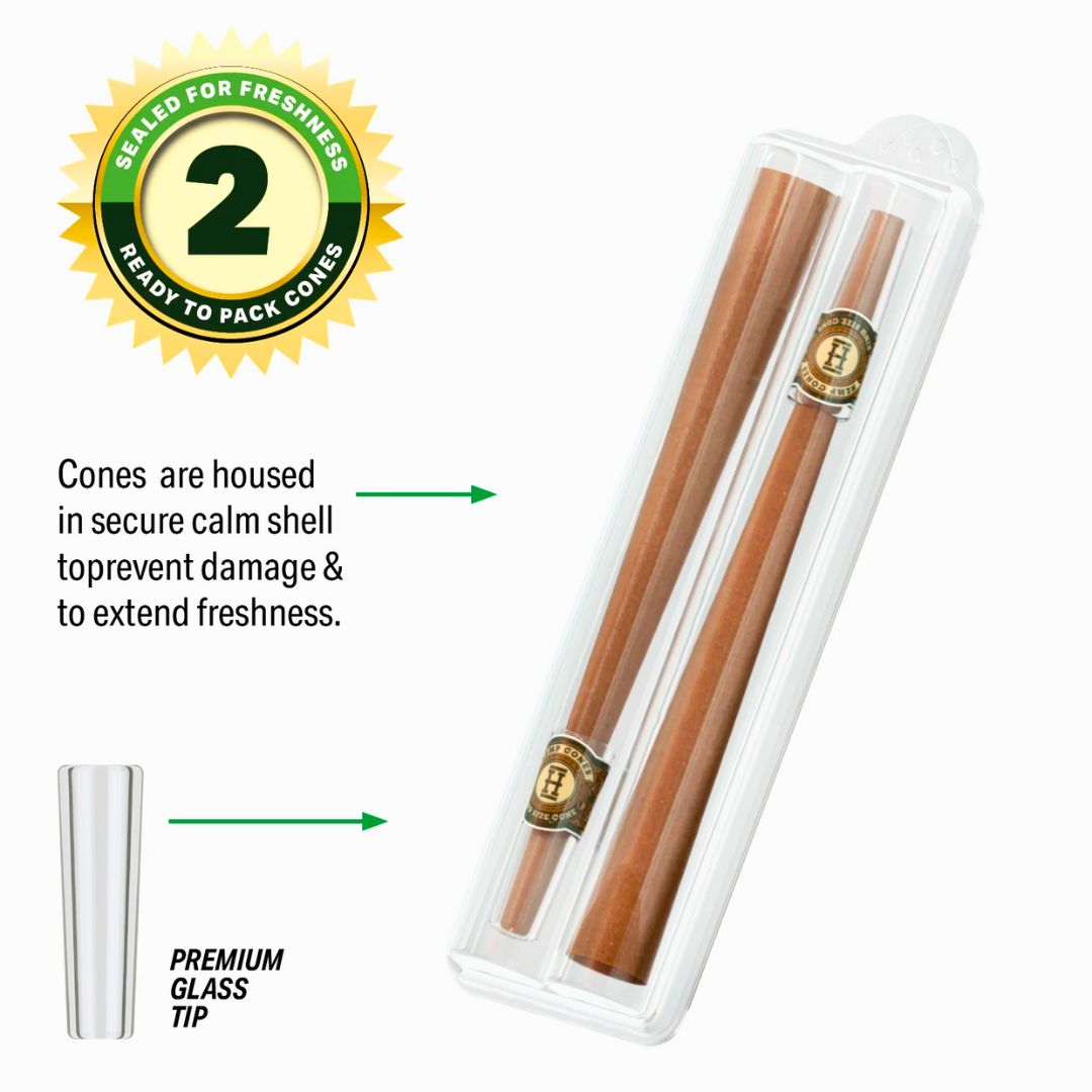 Hemper Glass Tip Hemp Cones King Size