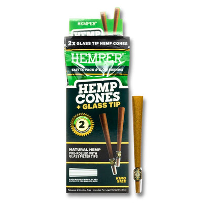 Hemper Glass Tip Hemp Cones King Size