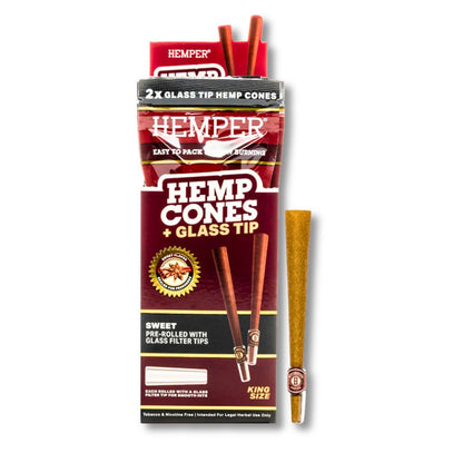 Hemper Glass Tip Hemp Cones King Size