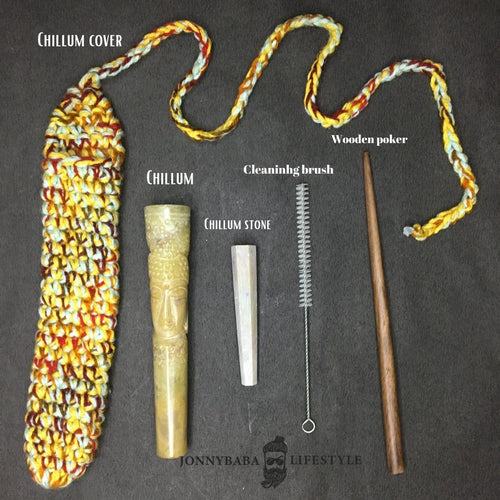 Shiva Marble Chillum Combo