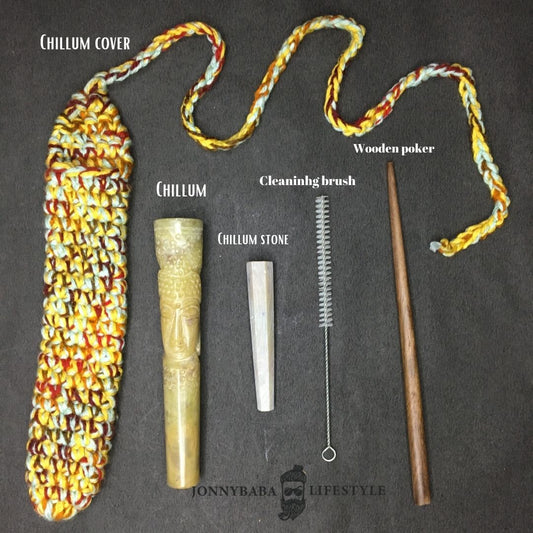 Shiva Marble Chillum Combo