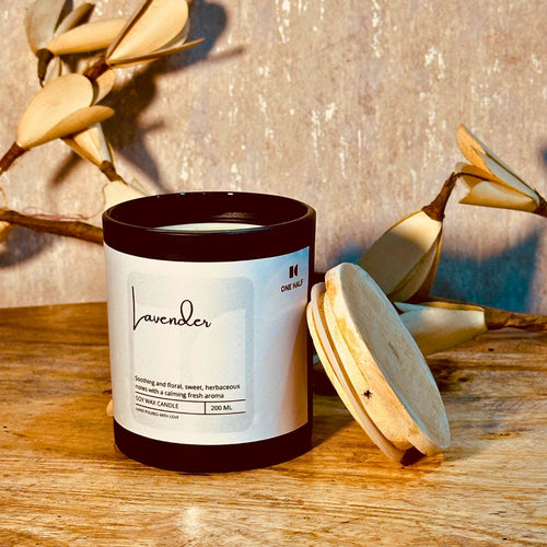 Lavender - One Half Aromatherapy Candle