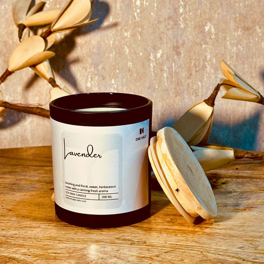 Lavender - One Half Aromatherapy Candle