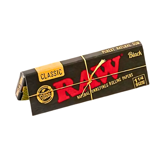 Raw Classic Black 1-1/4 size Regular  - 50 sheets