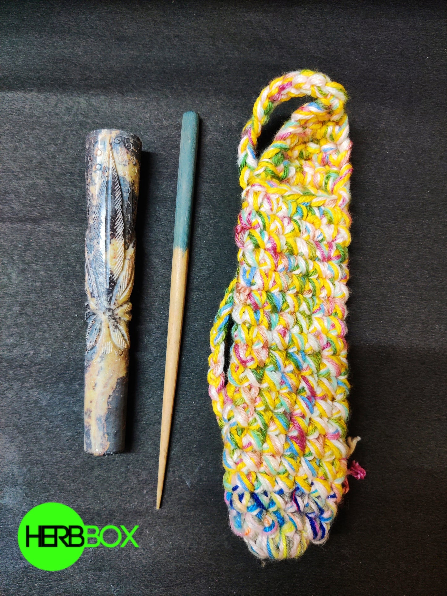 Ganja Leaf Stone Chillum Combo