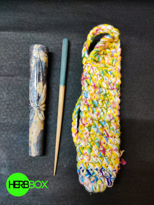 Ganja Leaf Stone Chillum Combo