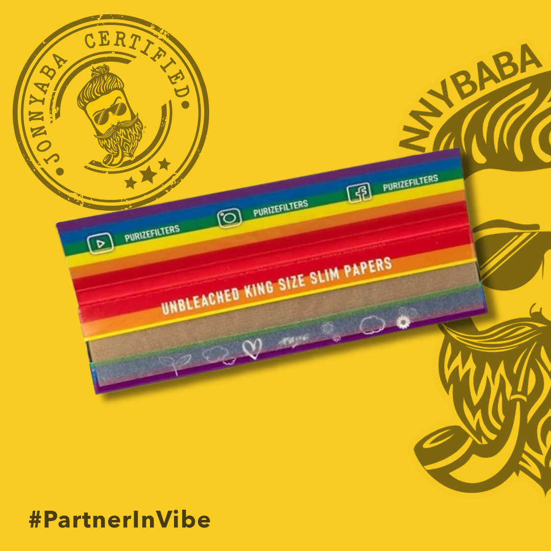 Purize king size slim Rolling Papers - Rainbow