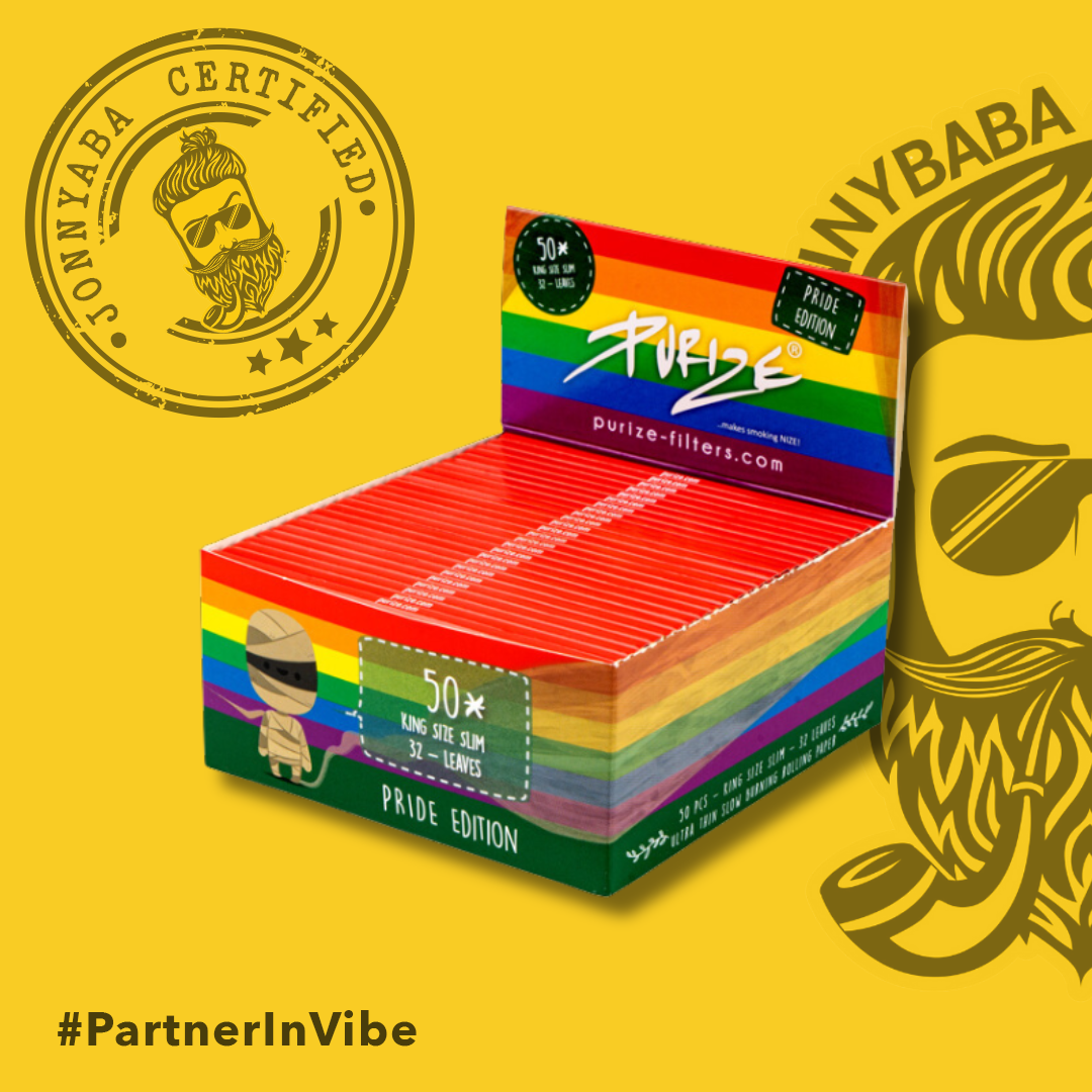 Purize king size slim Rolling Papers - Rainbow