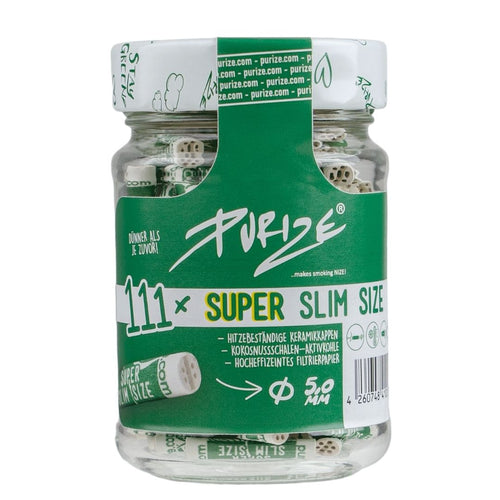PURIZE 5 mm Super Slim Filter ( White ) Pack of 111