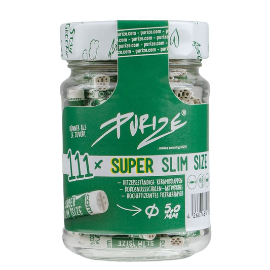 PURIZE 5 mm Super Slim Filter ( White ) Pack of 111