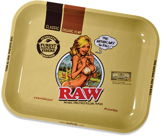 Raw Girl Rolling Tray | Herbbox