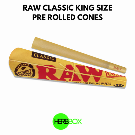 Raw Classic Pre rolled Cones King Size - 3/pack