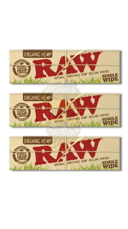 Raw Organic Hemp Single Wide - 50 sheets