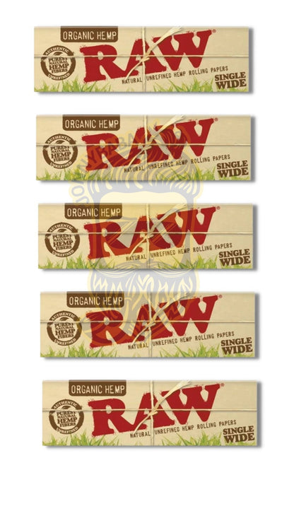 Raw Organic Hemp Single Wide - 50 sheets