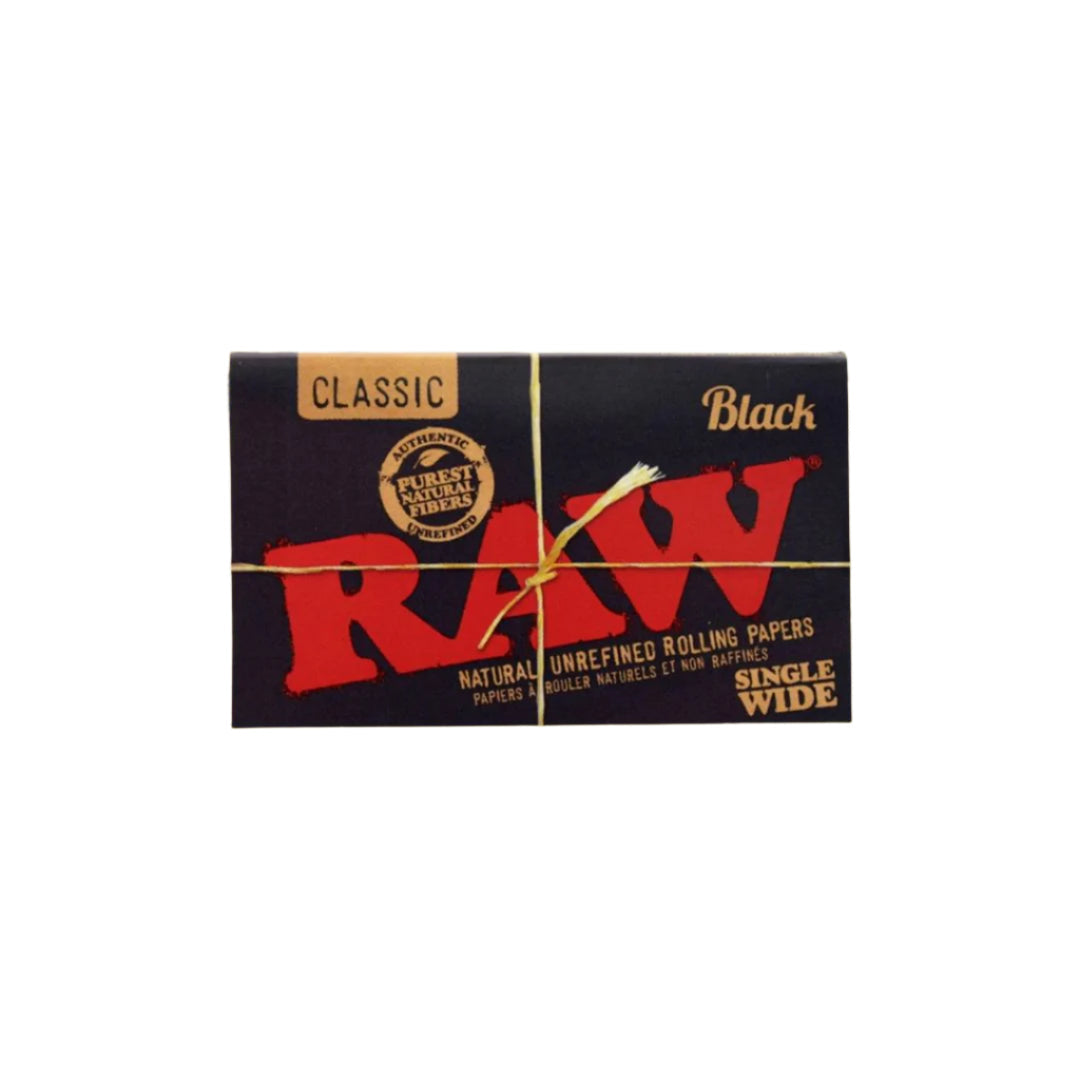 Raw Classic Black Single Wide size  - 100 sheets