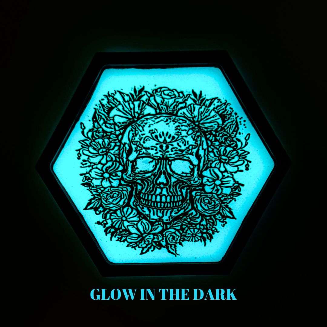 Ubuntu Skull & Roses Tray (Glow in the Dark)
