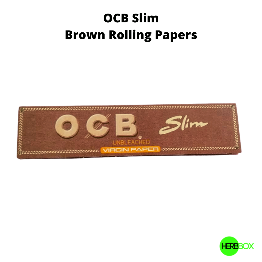 OCB Slim Unbleached Brown Rolling Papers