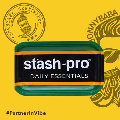 Stash-Pro Medium Metal Rolling Tray - Multicolor