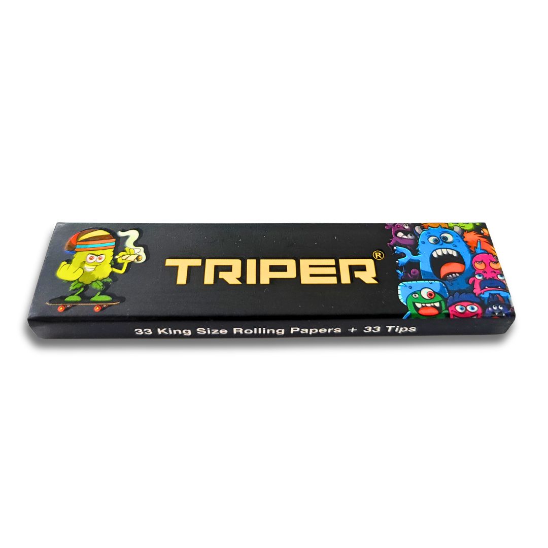 Triper Brown Rolling Paper KS with 33 Tips