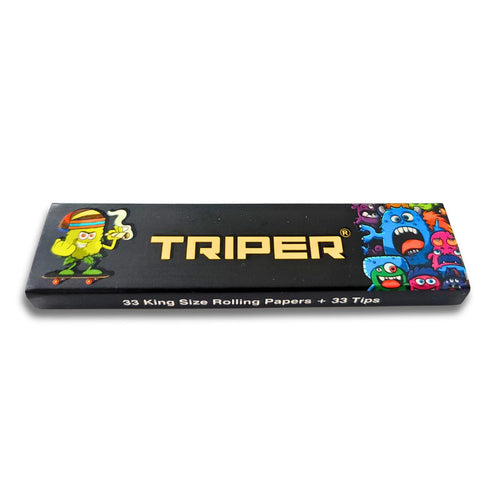 Triper Brown Rolling Paper KS with 33 Tips