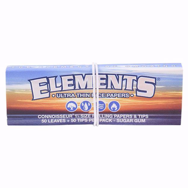 ELEMENTS CONNOISSEUR 1-1/4 Rolling Papers and Tips