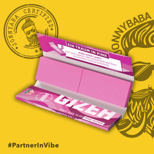 Gizeh Pink Rolling Paper with Tips
