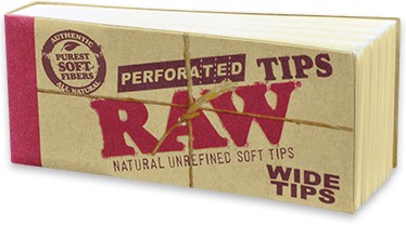 Raw Wide Filter Tips - Perforated