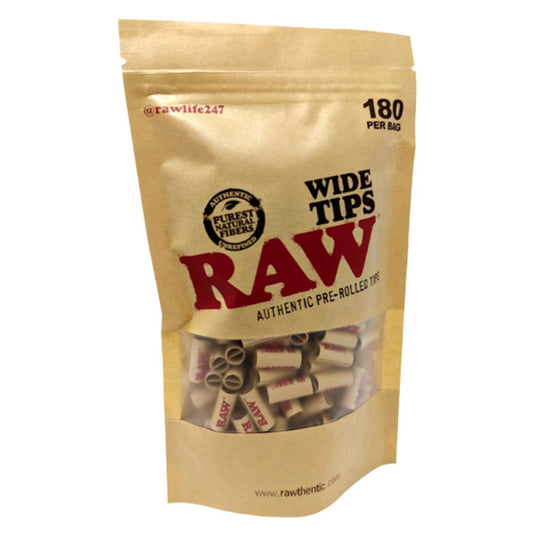 Raw pre-rolled wide tips - 180 tips