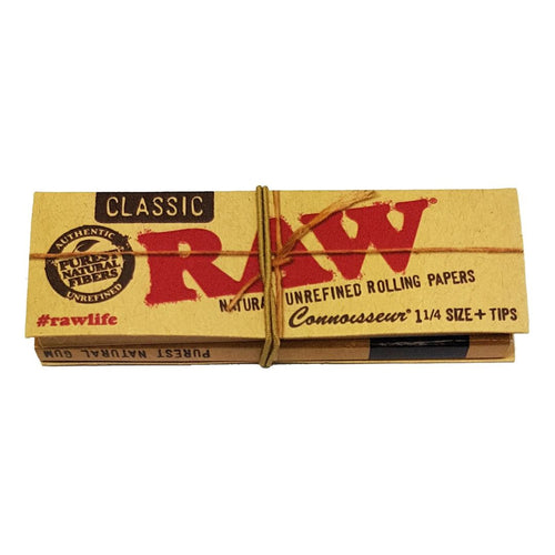 RAW Classic - Connoisseur 1-1/4 Plus Tips - ( 50 sheets + 50 Tips)